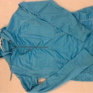 Light blue workout jacket